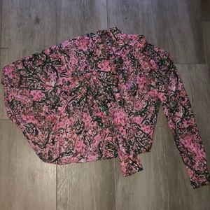 Colorful flowered silk dress